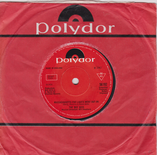 Bee Gees – Massachusetts (The Lights Went Out In) (Polydor 1967) 7" vinyl single VG/VG