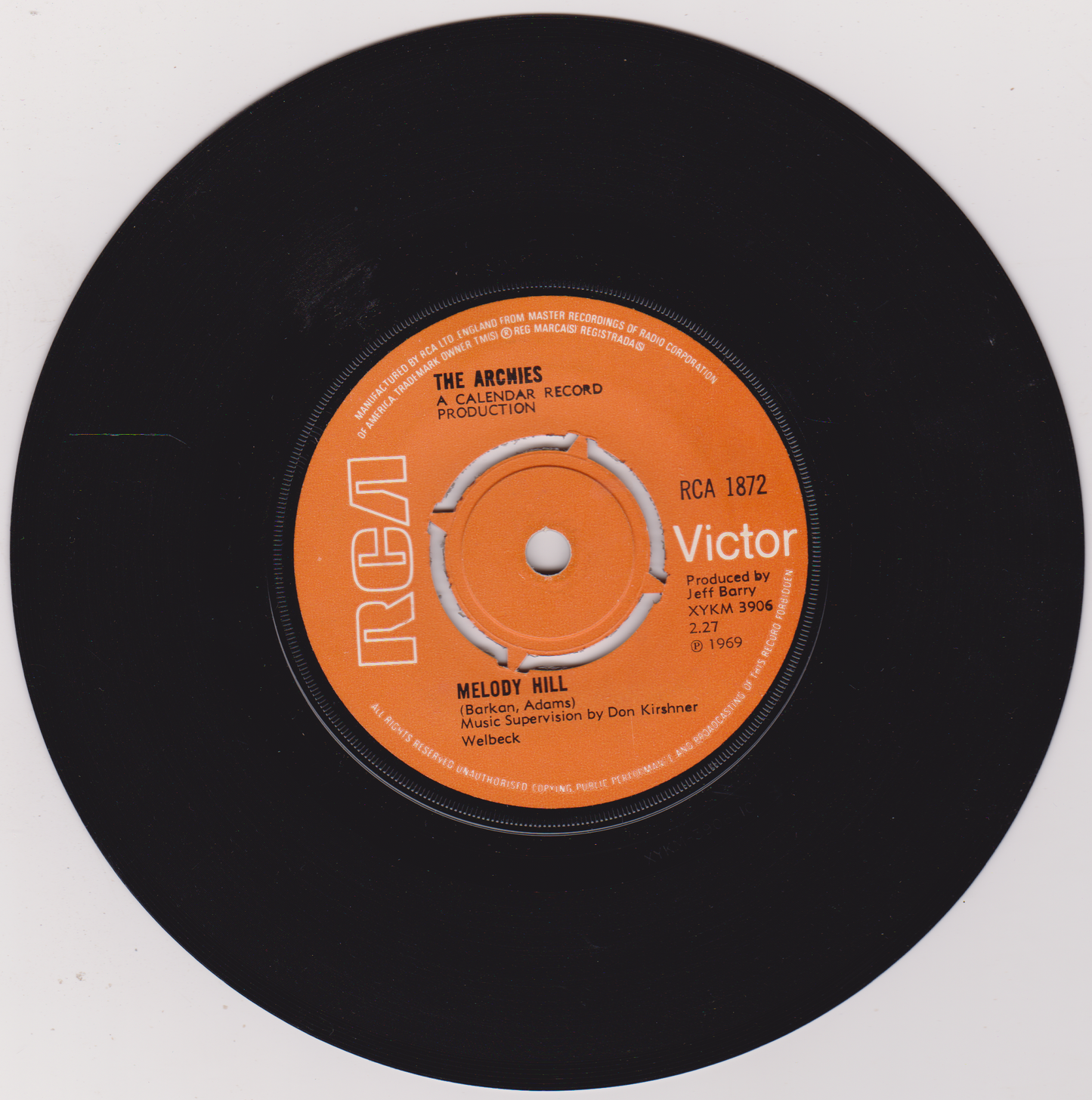 The Archies ‎– Sugar, Sugar (RCA 1969) 7" vinyl single VG/VG