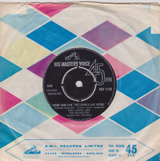 Ken Thorne - Theme From Film "The Legion's Last Patrol" (HMV 1963) 7" vinyl single VG/-