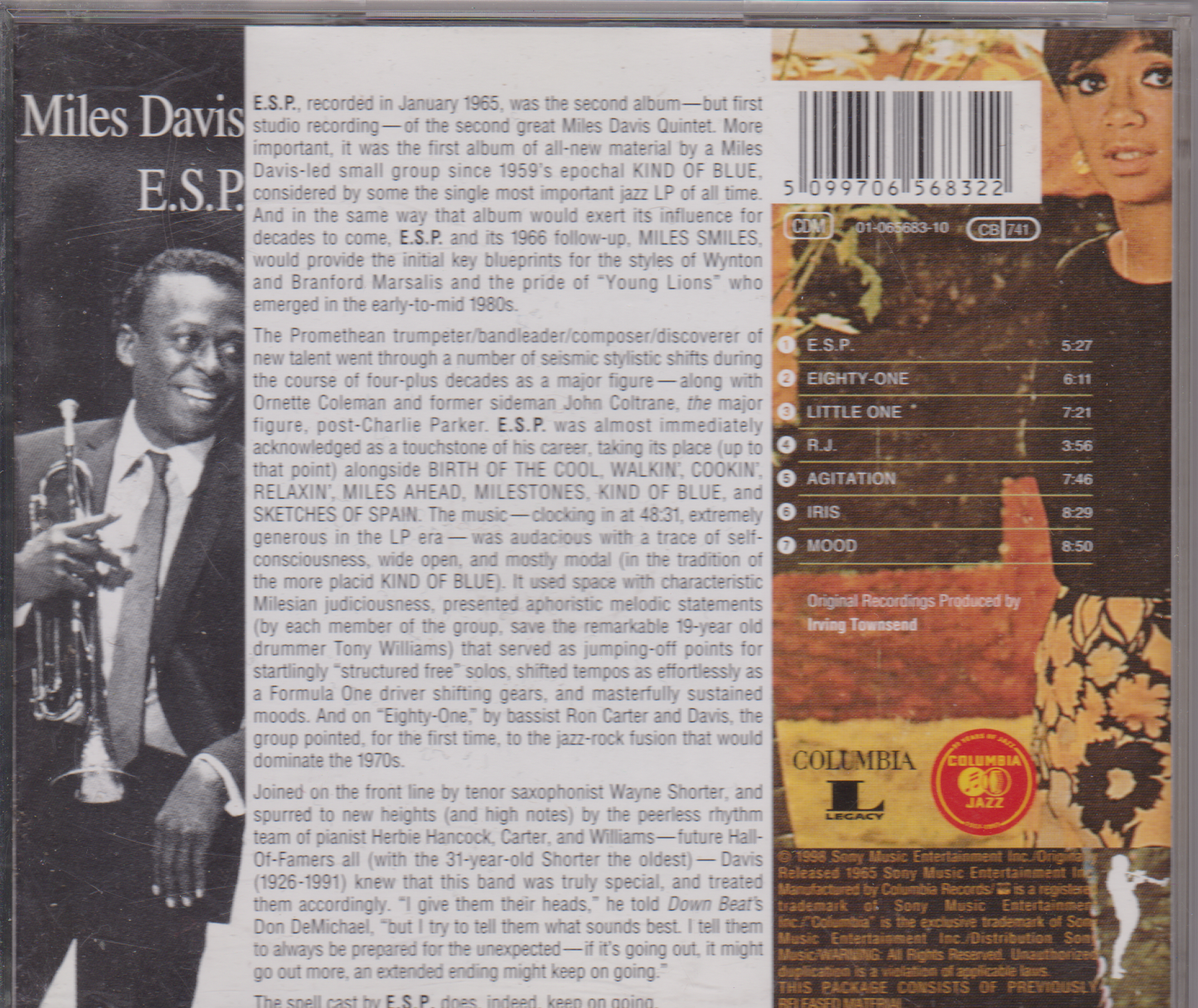Miles Davis – E.S.P. (Columbia 1998) CD album reissue