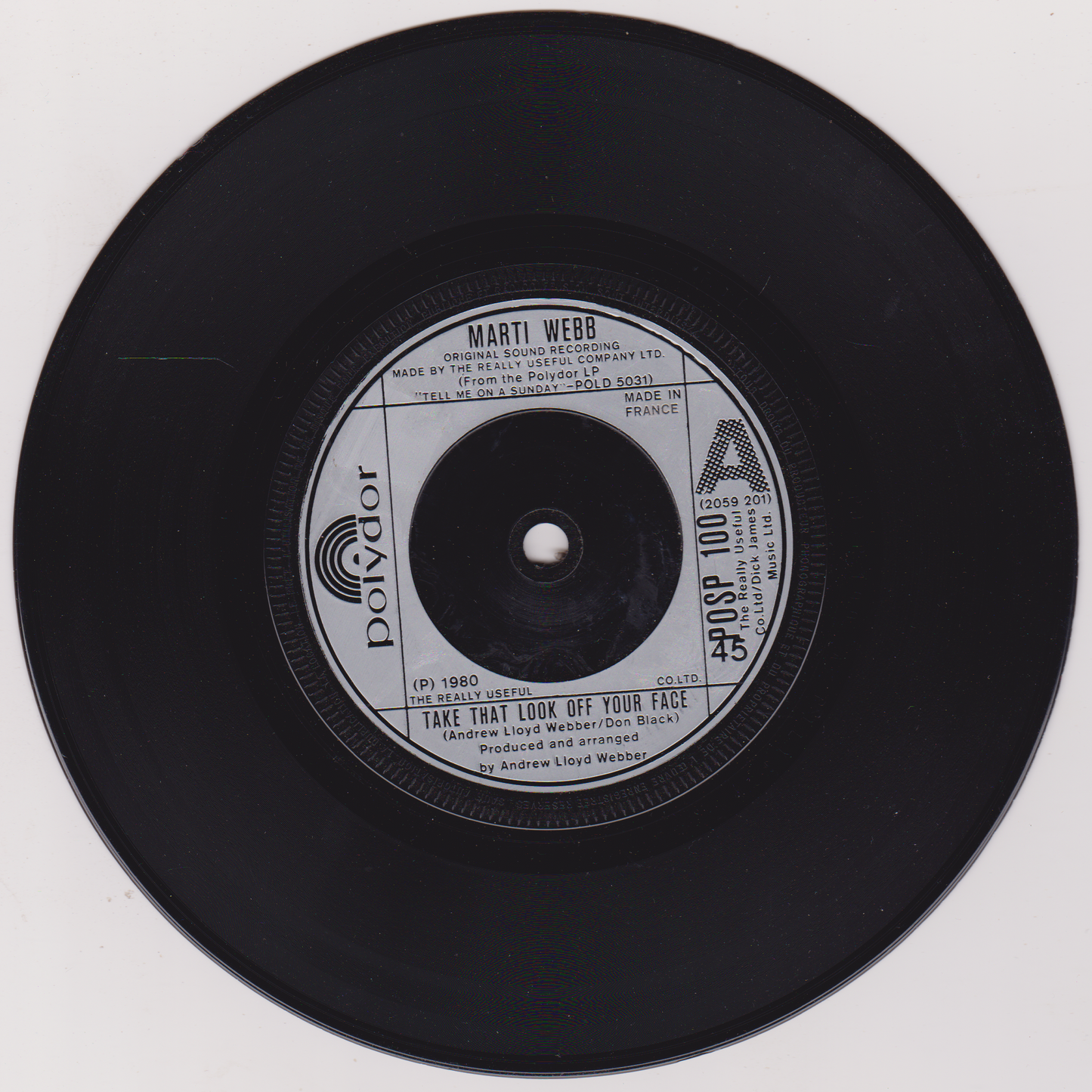 Marti Webb - Take That Look Off Your Face (Polydor 1980) 7" vinyl single VG/-