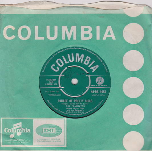 The Playmates - Parade Of Pretty Girls (Columbia 1960) 7" vinyl single VG/VG