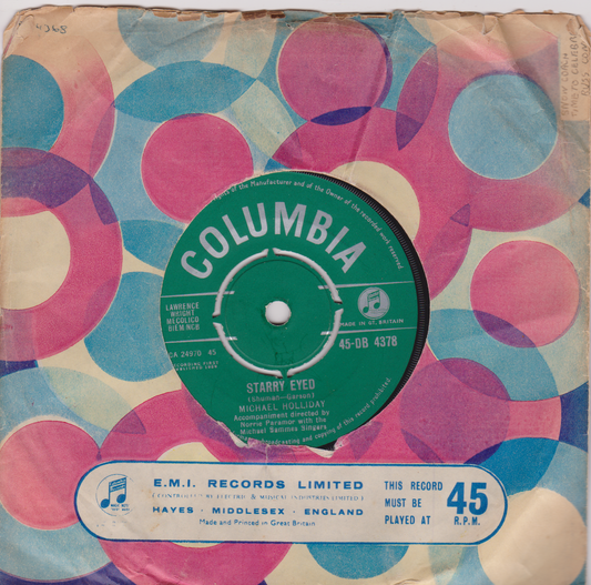 Michael Holliday – Starry Eyed (Columbia 1959) 7" vinyl single VG/-