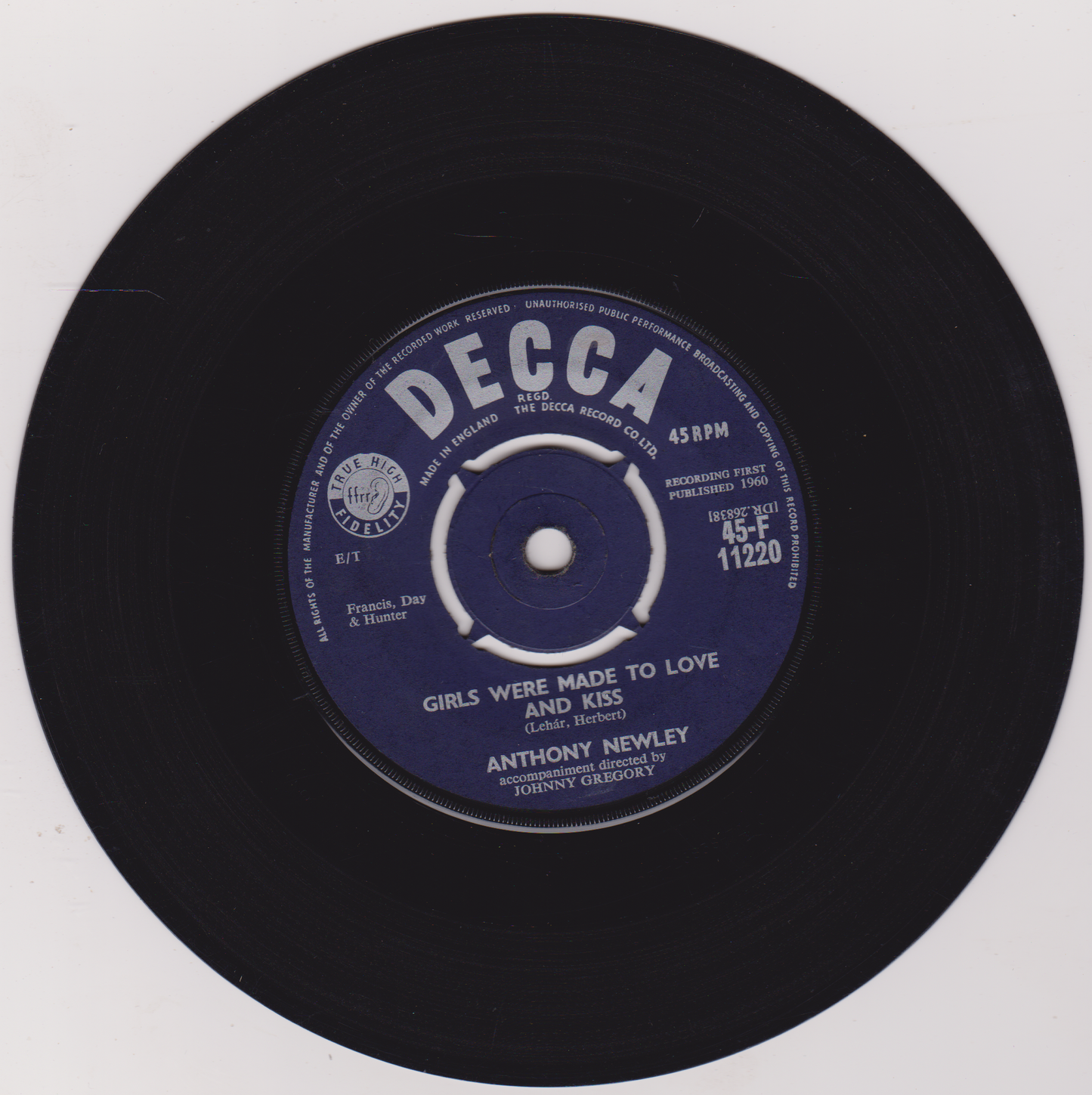 Anthony Newley - Do You Mind (Decca 1960) 7" vinyl single VG/-