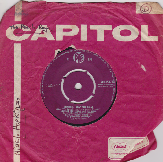 Lonnie Donegan ‎– Michael, Row The Boat (Pye 1961) 7" vinyl single VG/-