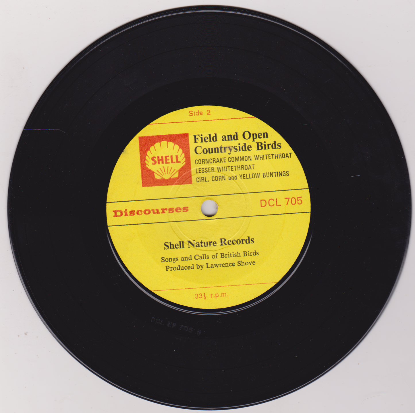 Lawrence Shove ‎– Field And Open Countryside Birds (Shell 1967) 7" vinyl EP VG/-
