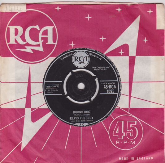 Elvis Presley - Hound Dog (RCA 1961) 7" vinyl single VG/VG RE