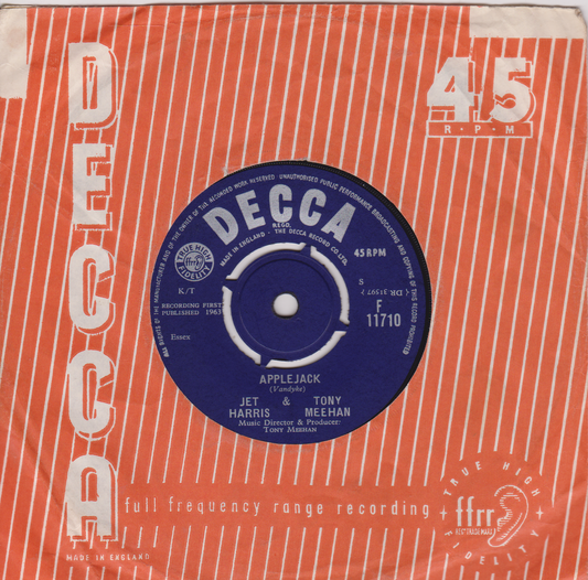Decca record label on a red background
