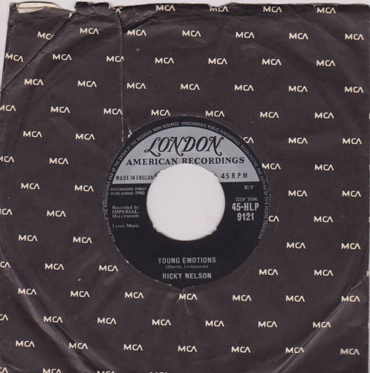 Ricky Nelson – Young Emotions (London 1960) 7" vinyl single G+/- jukebox