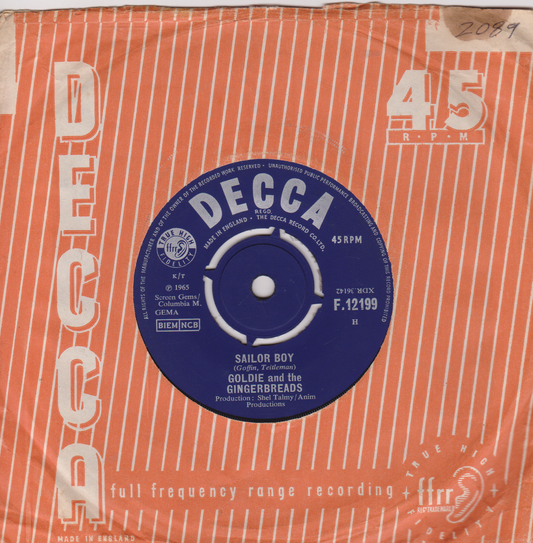 Goldie And The Gingerbreads – Sailor Boy (Decca 1963) 7" vinyl single VG/VG
