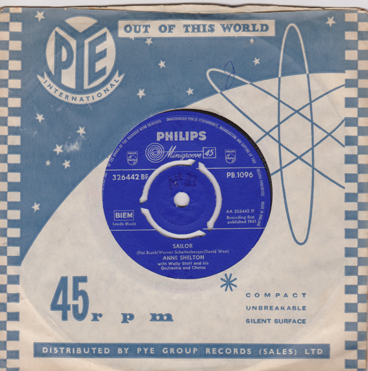 Anne Shelton - Sailor (Philips 1961) 7" vinyl single VG/-