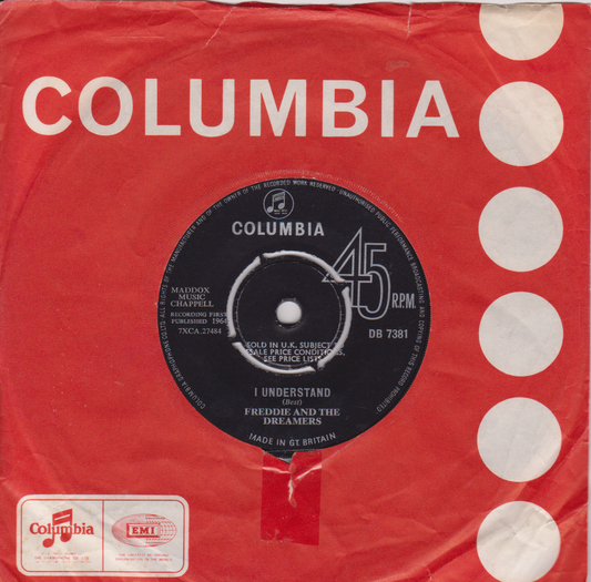 Freddie & The Dreamers – I Understand (Columbia, 1964) 7" vinyl single VG/G+