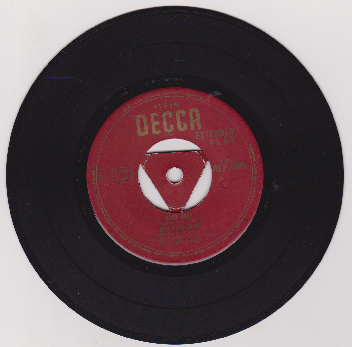 Woody Herman And The New Third Herd ‎– Herd From Mars Volume 1 (London 1955) 7" vinyl P/S EP VG/G