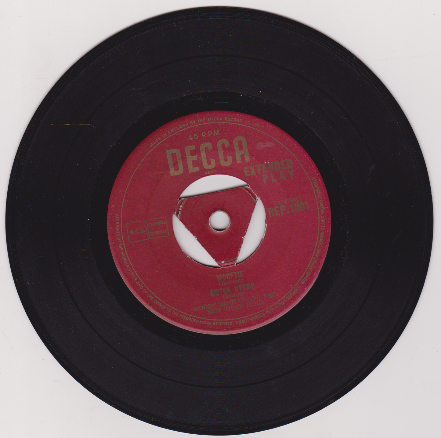 Woody Herman And The New Third Herd ‎– Herd From Mars Volume 1 (London 1955) 7" vinyl P/S EP VG/G