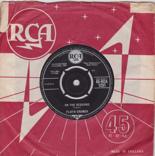 Floyd Cramer ‎– On The Rebound (RCA 1961) 7" vinyl single VG/VG