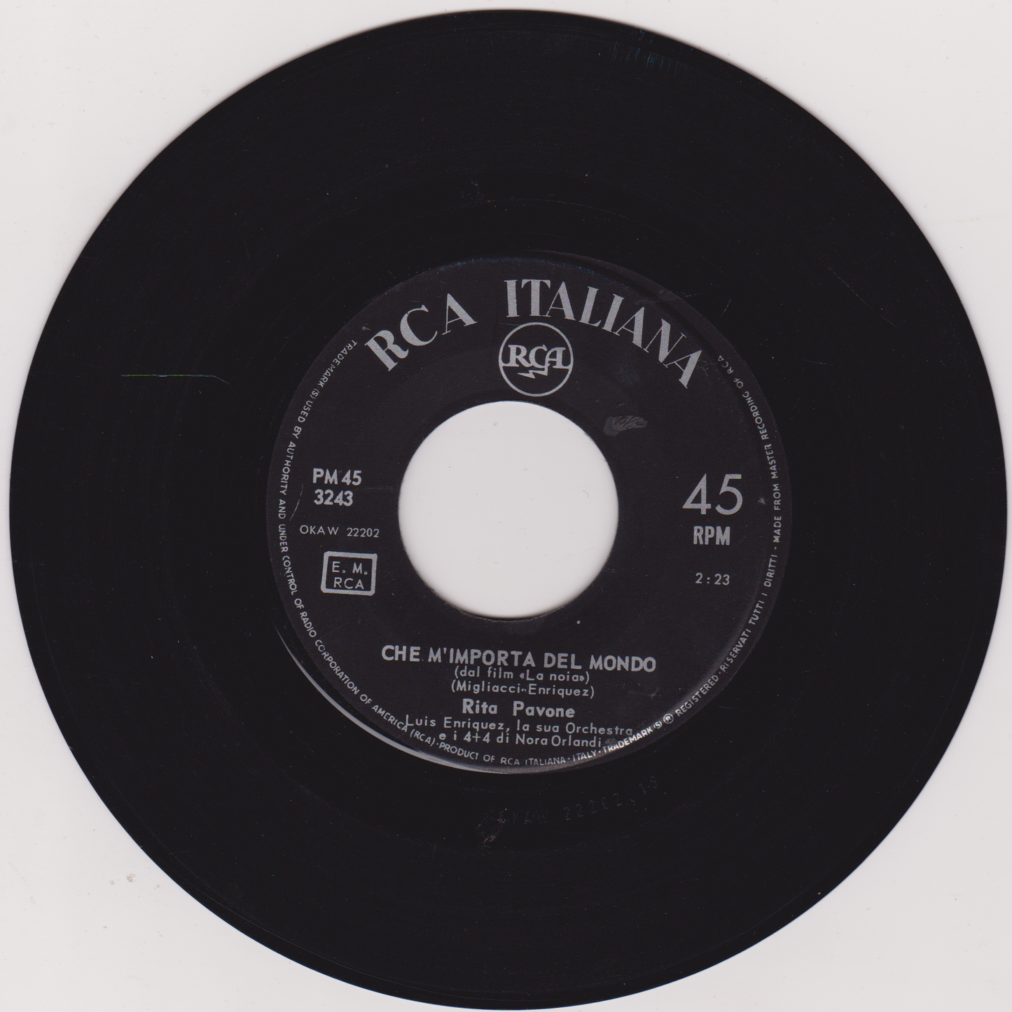 Rita Pavone ‎– Datemi Un Martello (Give Me A Hammer) (RCA Italiana 1963) 7" vinyl single VG/-