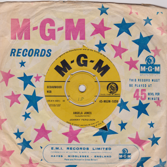Johnny Ferguson – Angela Jones  (MGM 1960) 7" vinyl single VG/G