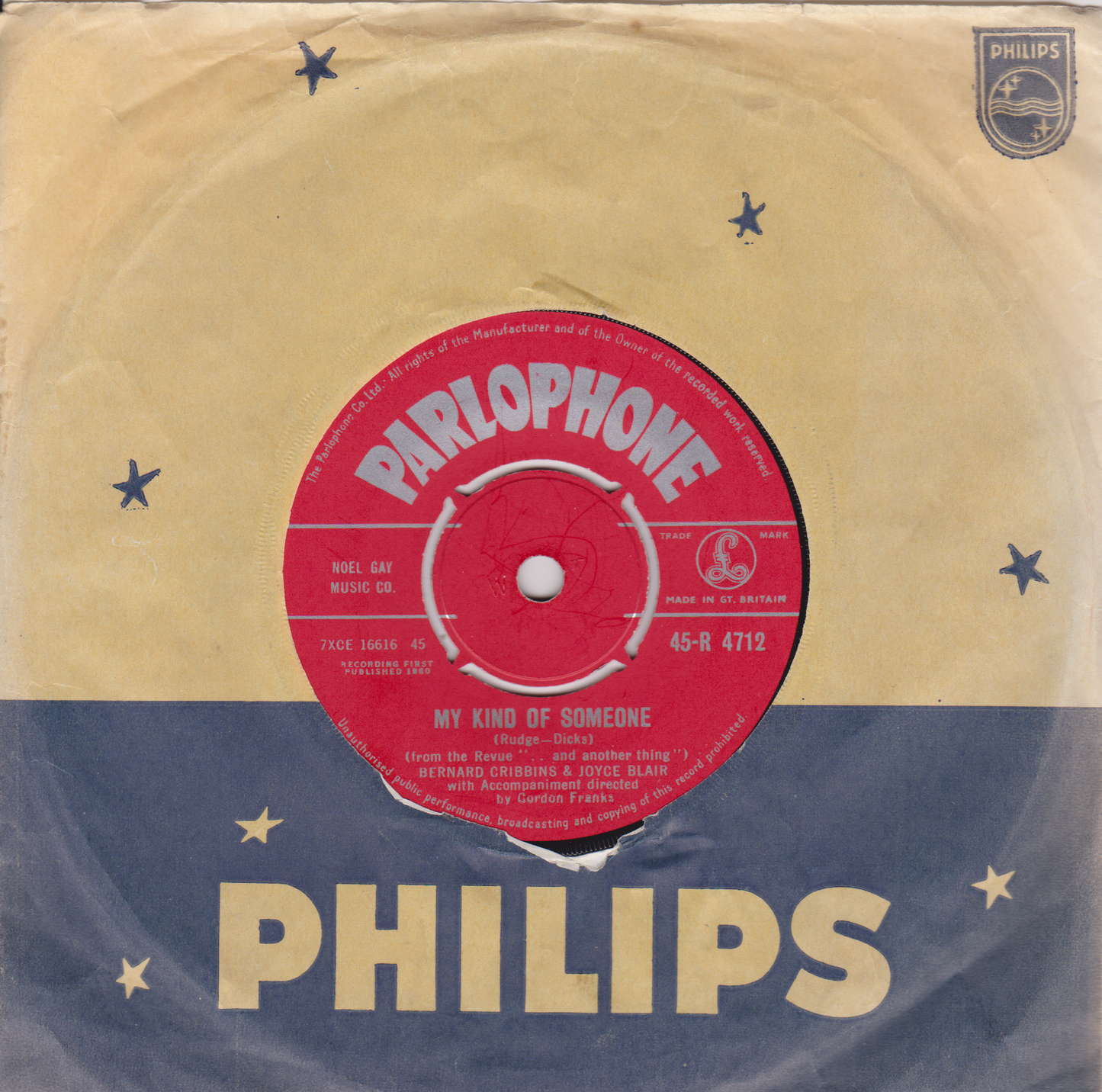 Bernard Cribbins ‎– Folk Song (Parlophone 1960) 7" vinyl single VG/-
