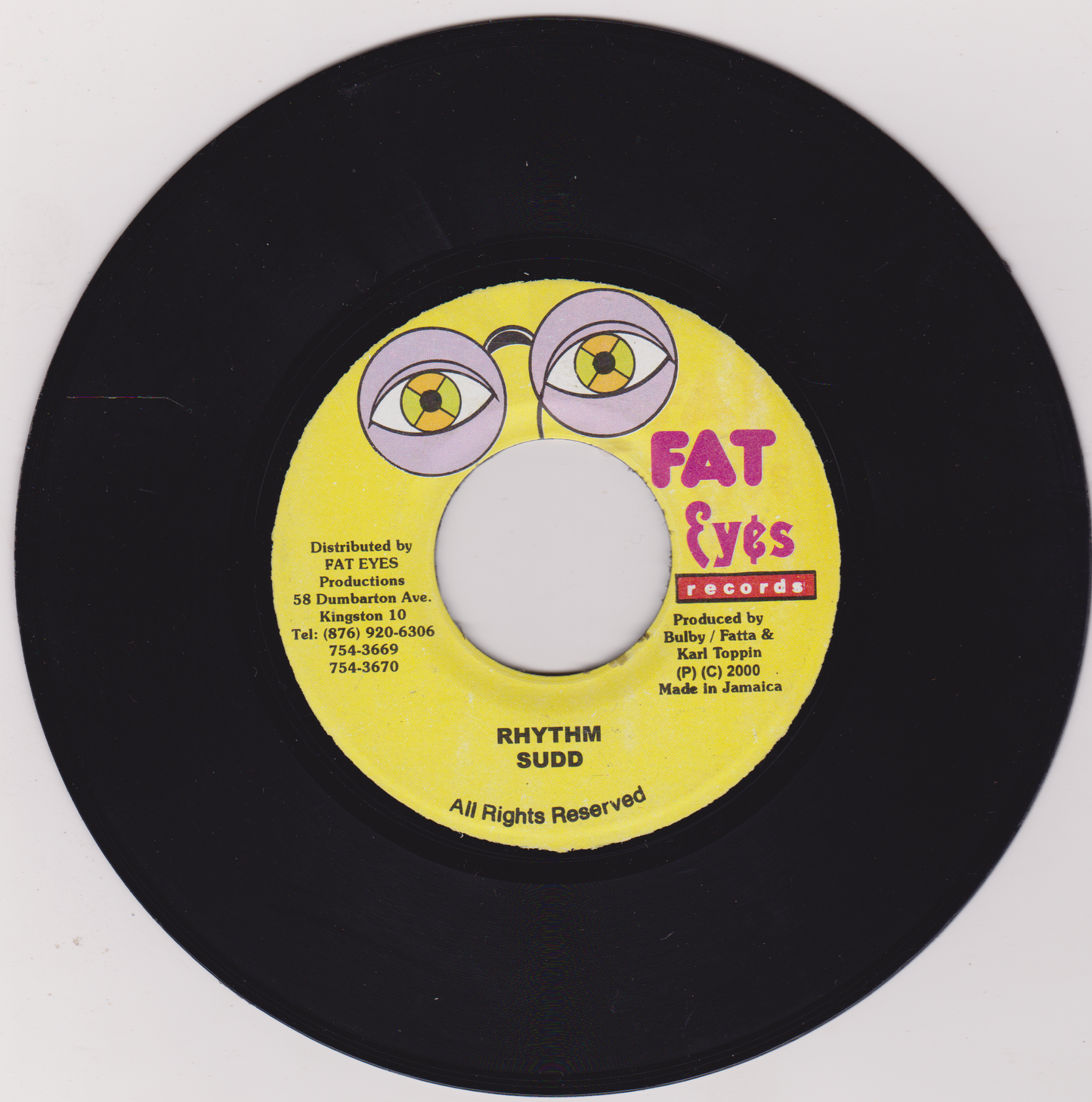 Terry Linen ‎– Daniel (Fat Eyes 2000) 7" vinyl single VG/- Jamaica jukebox centre