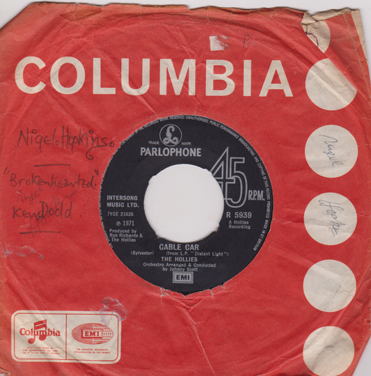 The Hollies – Long Cool Woman In A Black Dress (Parlophone 1972) 7" vinyl single G+/- jukebox mislabel
