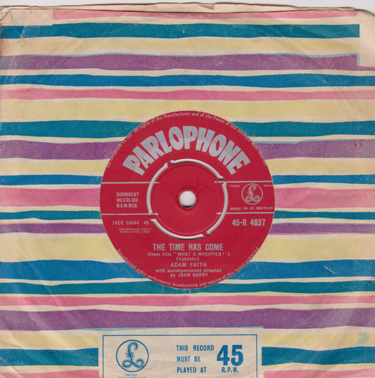 Parlophone record sleeve with colorful striped design