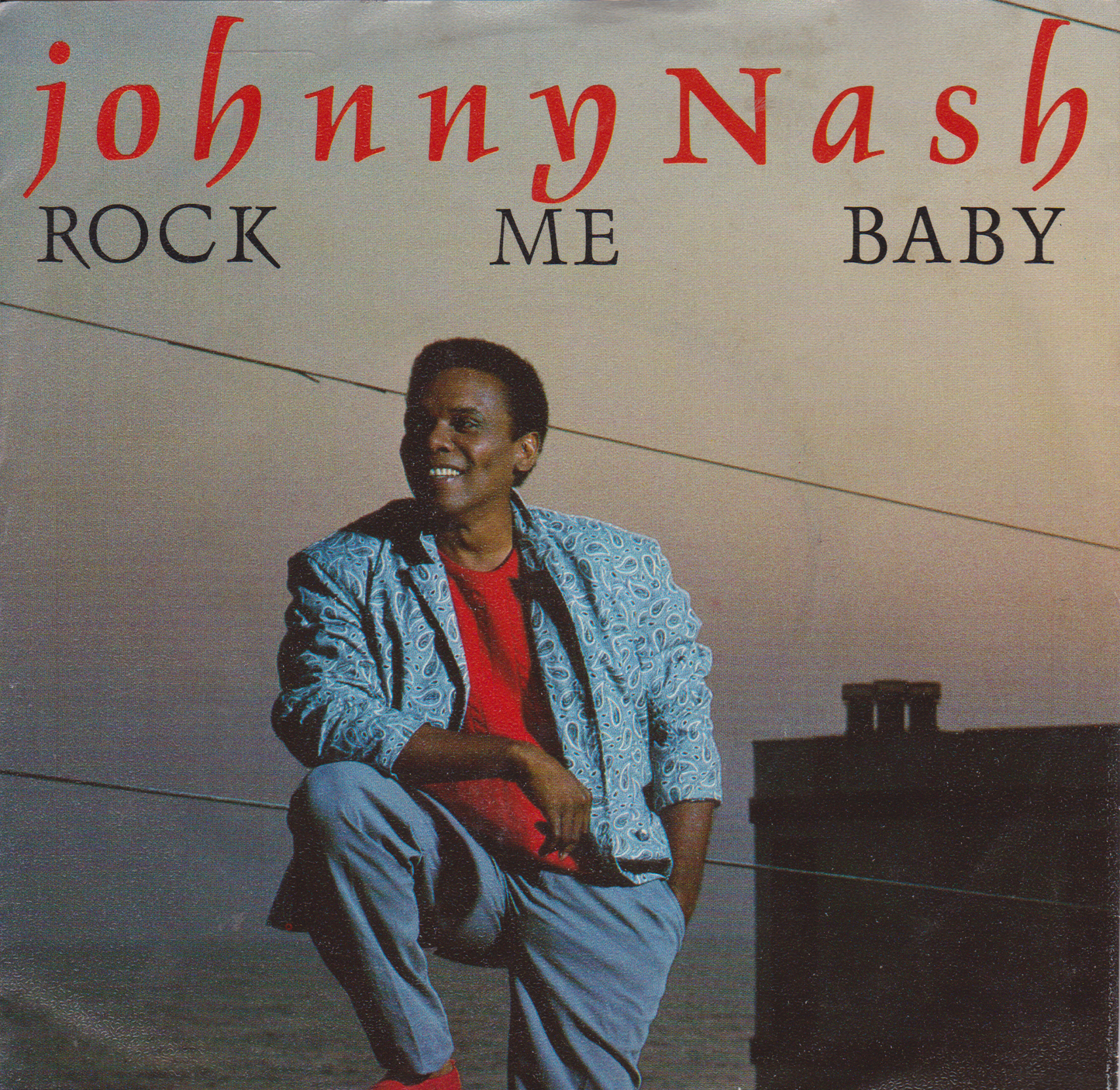 Johnny Nash – Rock Me Baby (Polydor 1985) 7" vinyl single VG/VG jukebox centre