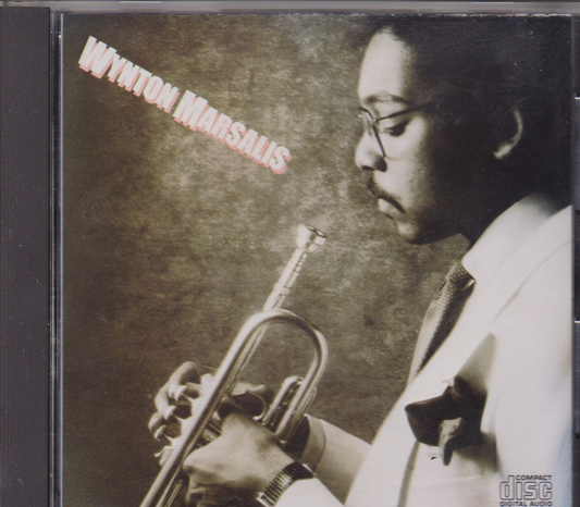 Album cover featuring a person playing a trumpet with 'Wynton Marsalis' text.