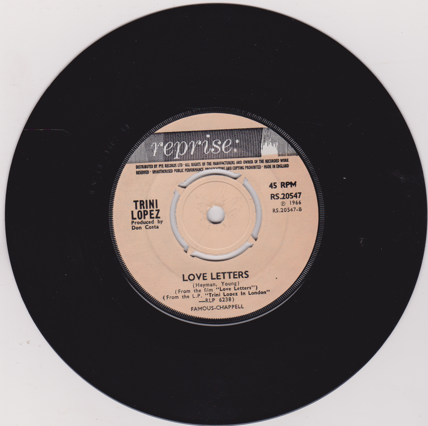 Record label with 'Reprise' on a black background