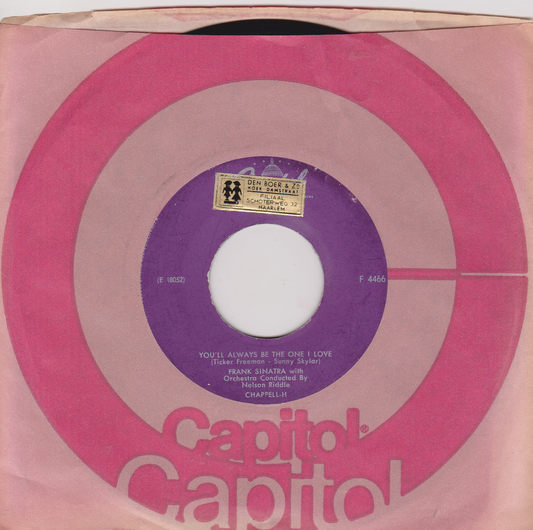 Frank Sinatra ‎– You'll Always Be The One I Love (Capitol 1960) 7" vinyl single G+/- Dutch jukebox