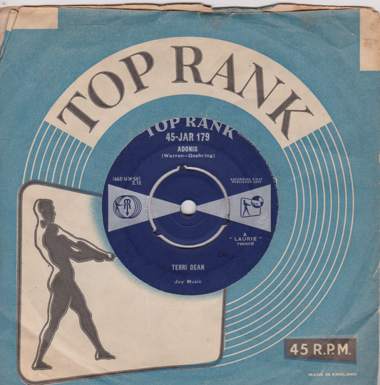 Record cover with 'Top Rank' branding and a silhouette of a boxer.