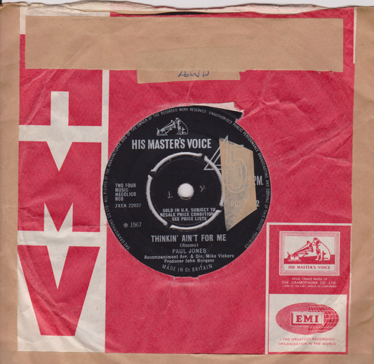 Record cover with 'His Master's Voice' and EMI logos on a red and brown background