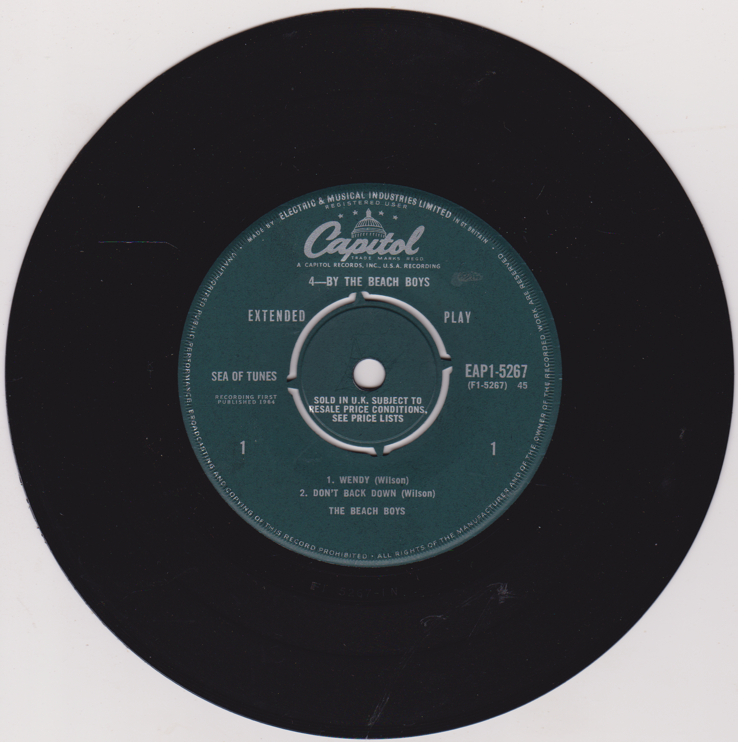 Vinyl record with Capitol Records label on a white background
