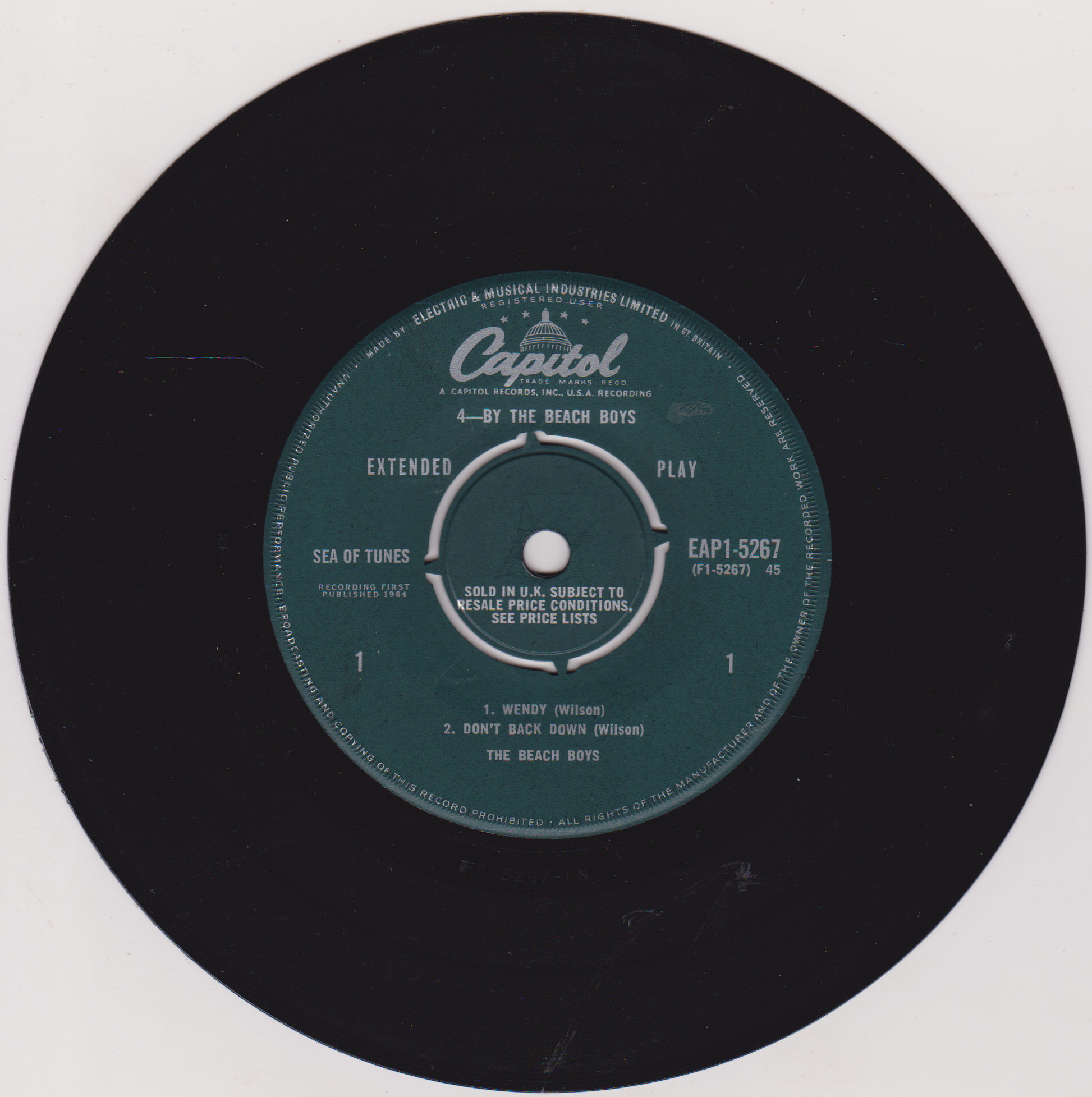 Vinyl record with Capitol Records label on a white background