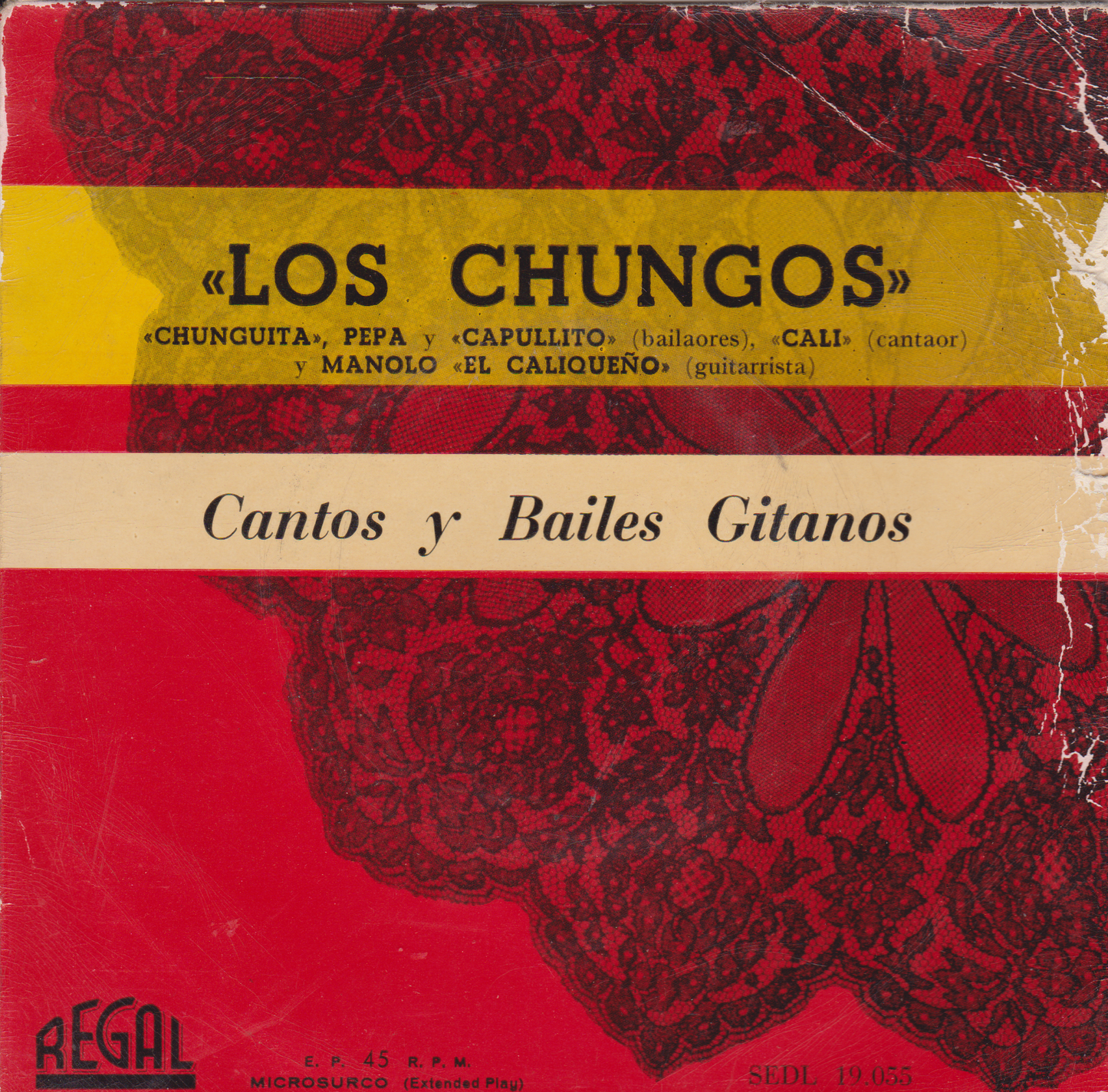 Los Chungos – Cantos Y Bailes Gitanos (Regal 1958) 7" vinyl P/S EP VG/G+ Spain jukebox