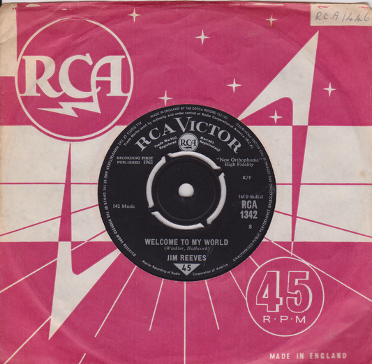 Vintage RCA Victor record cover with pink background and star design