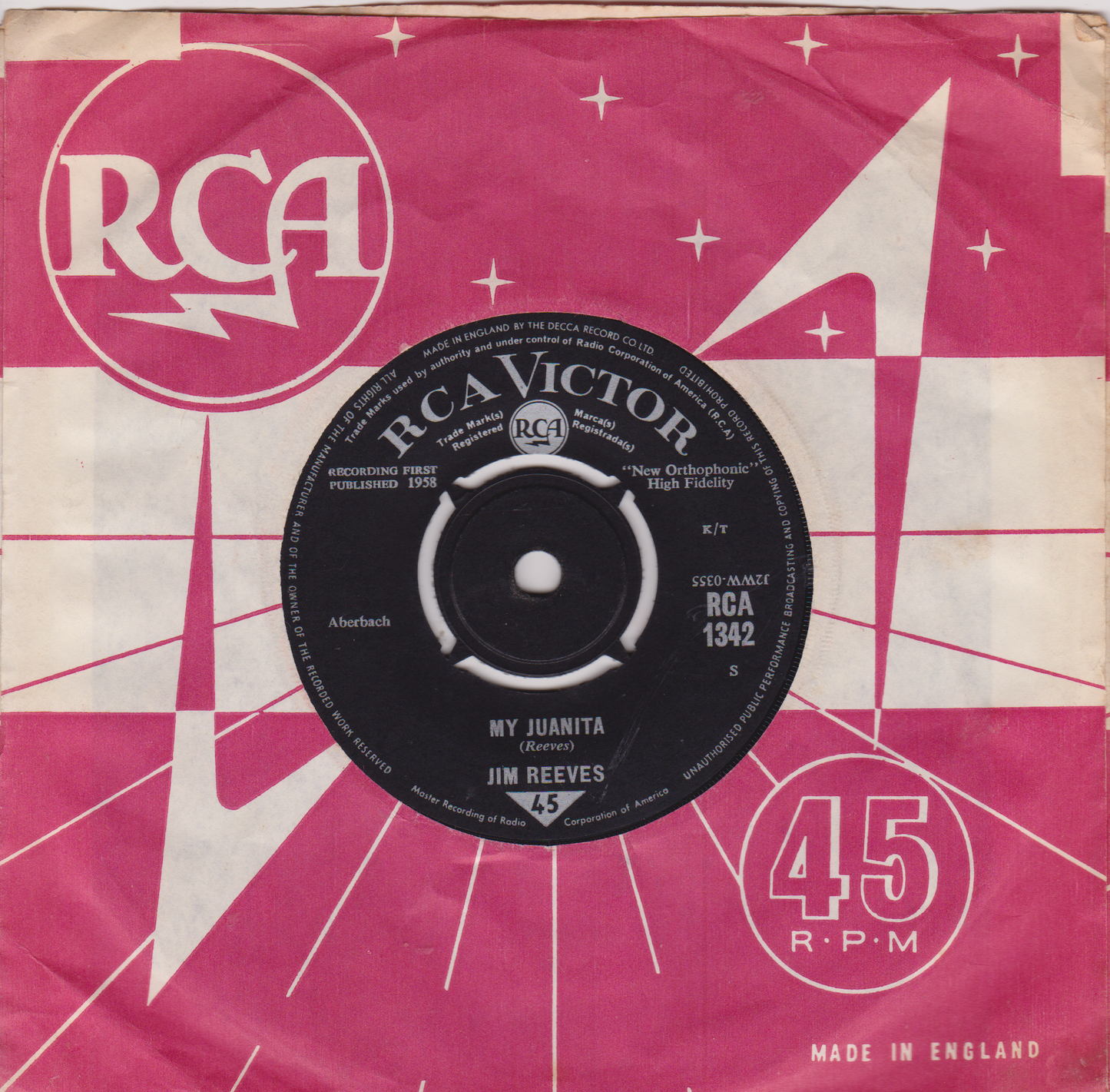 Vintage RCA Victor record cover with geometric design