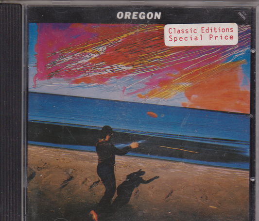 Album cover for 'Oregon' with abstract art and text