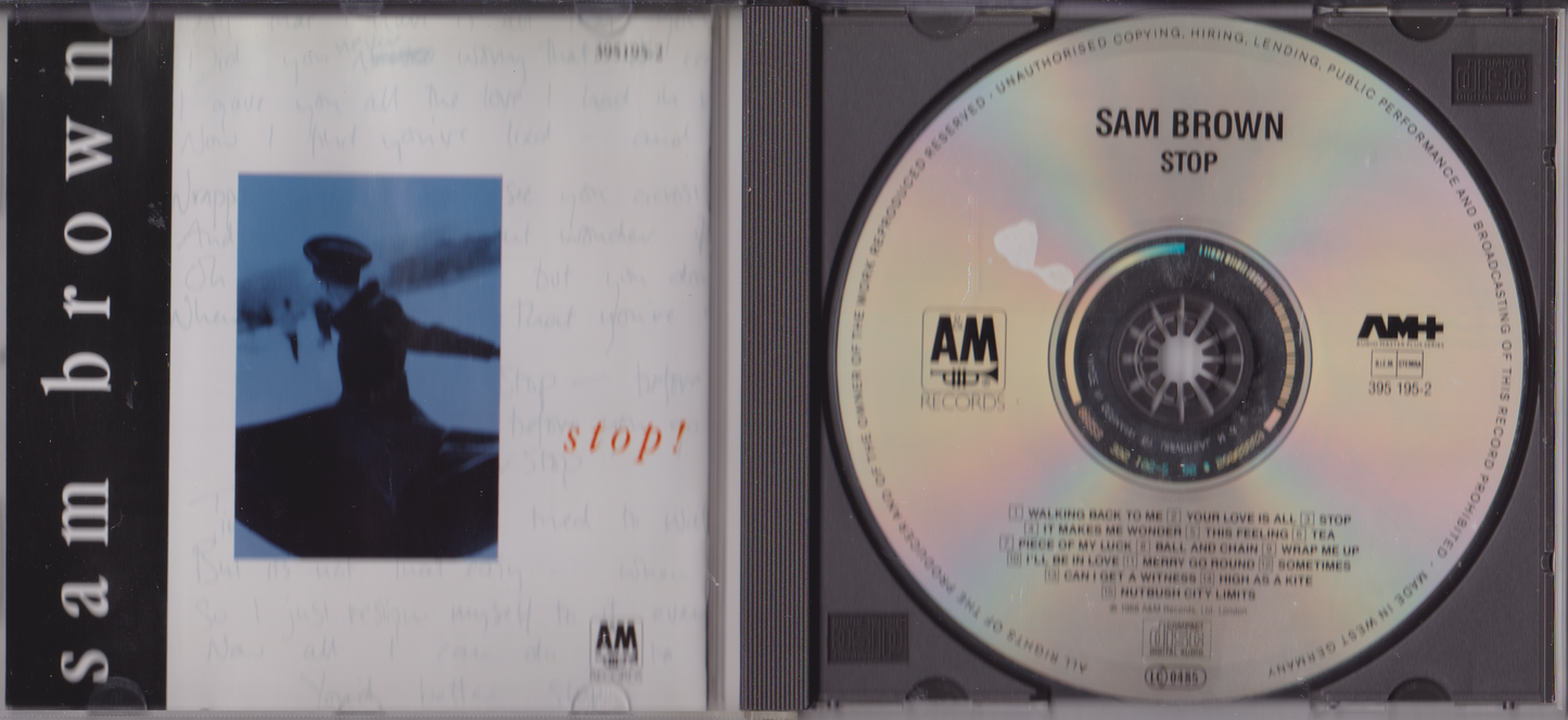 Sam Brown 'Stop' album with CD and cover