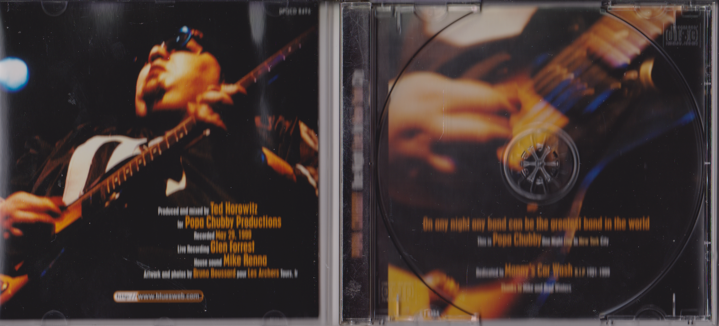 Popa Chubby ‎– One Night Live In New York City (2000) CD album