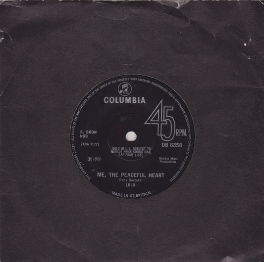 Columbia 45 RPM record label on a textured black surface