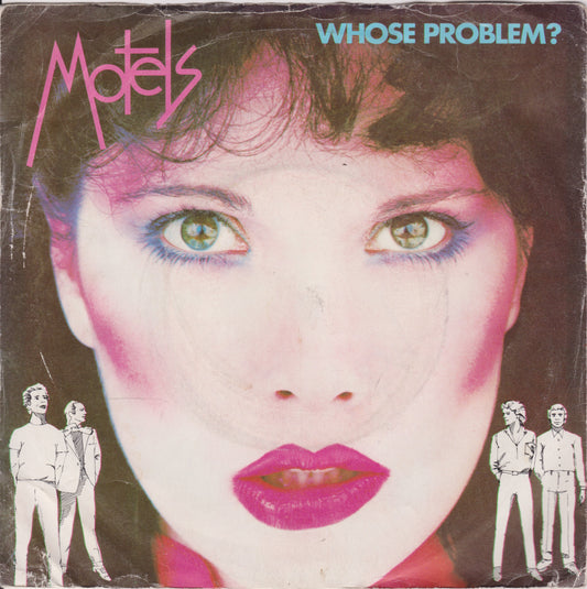 Single cover with a stylized face and text 'Motels Whose Problem?' on a brown background