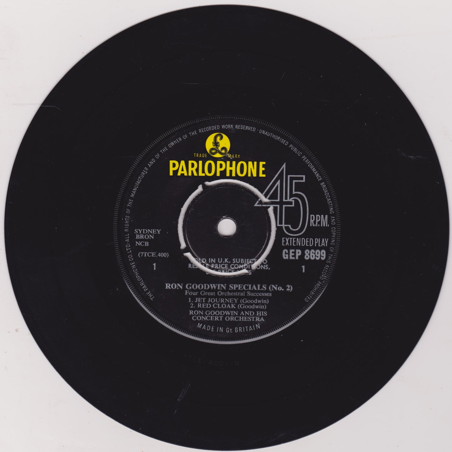 Ron Goodwin ‎– Ron Goodwin Specials (No. 2) (Parlophone) 7" vinyl EP VG/-