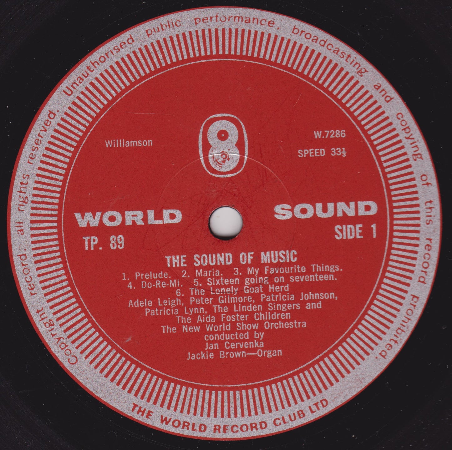 Rodgers & Hammerstein – The Sound Of Music (World Record Club) 12" vinyl LP VG/VG