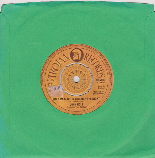 Vinyl record with Trojan Records label on a green background