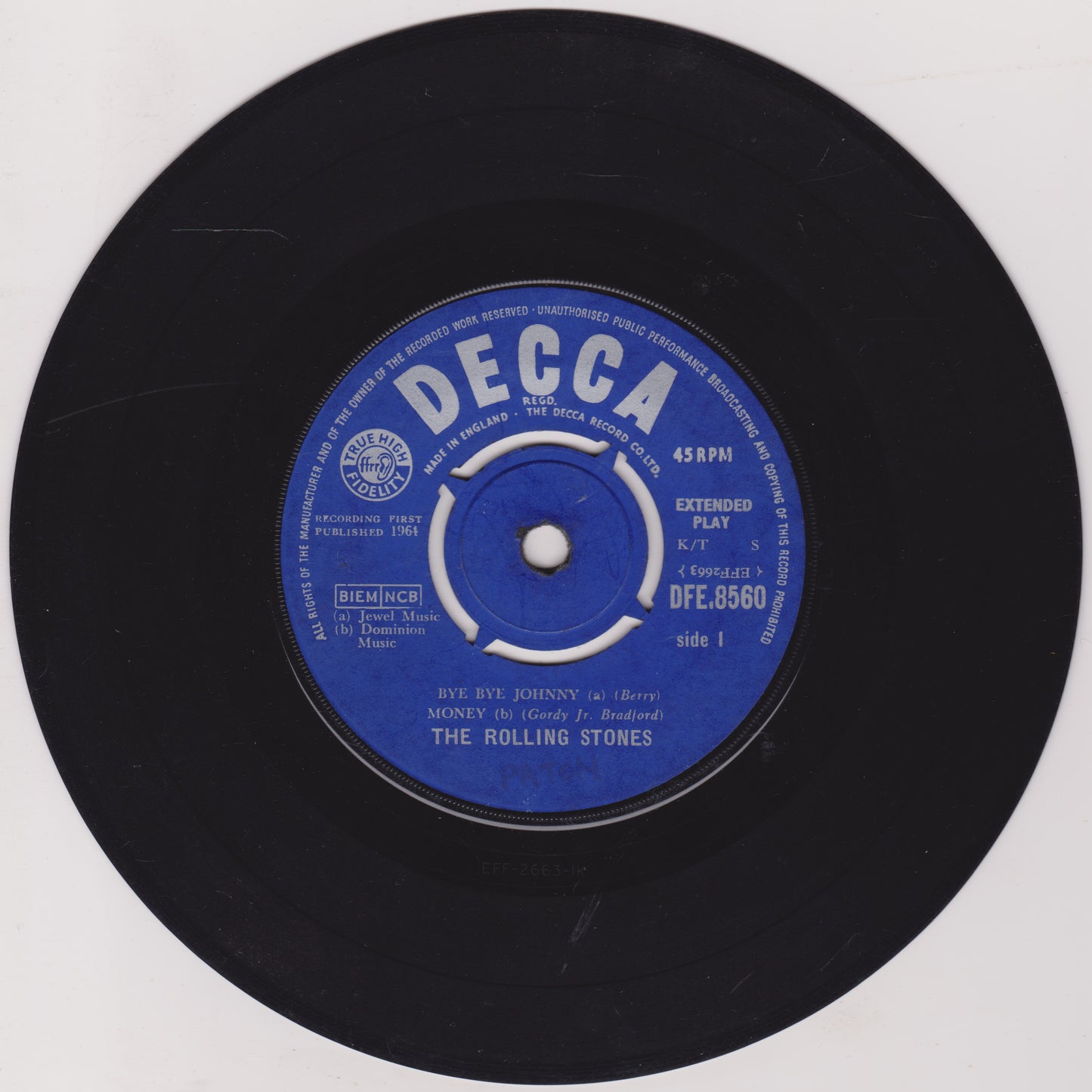 The Rolling Stones – The Rolling Stones (Decca 1964) 7" vinyl EP G+/-