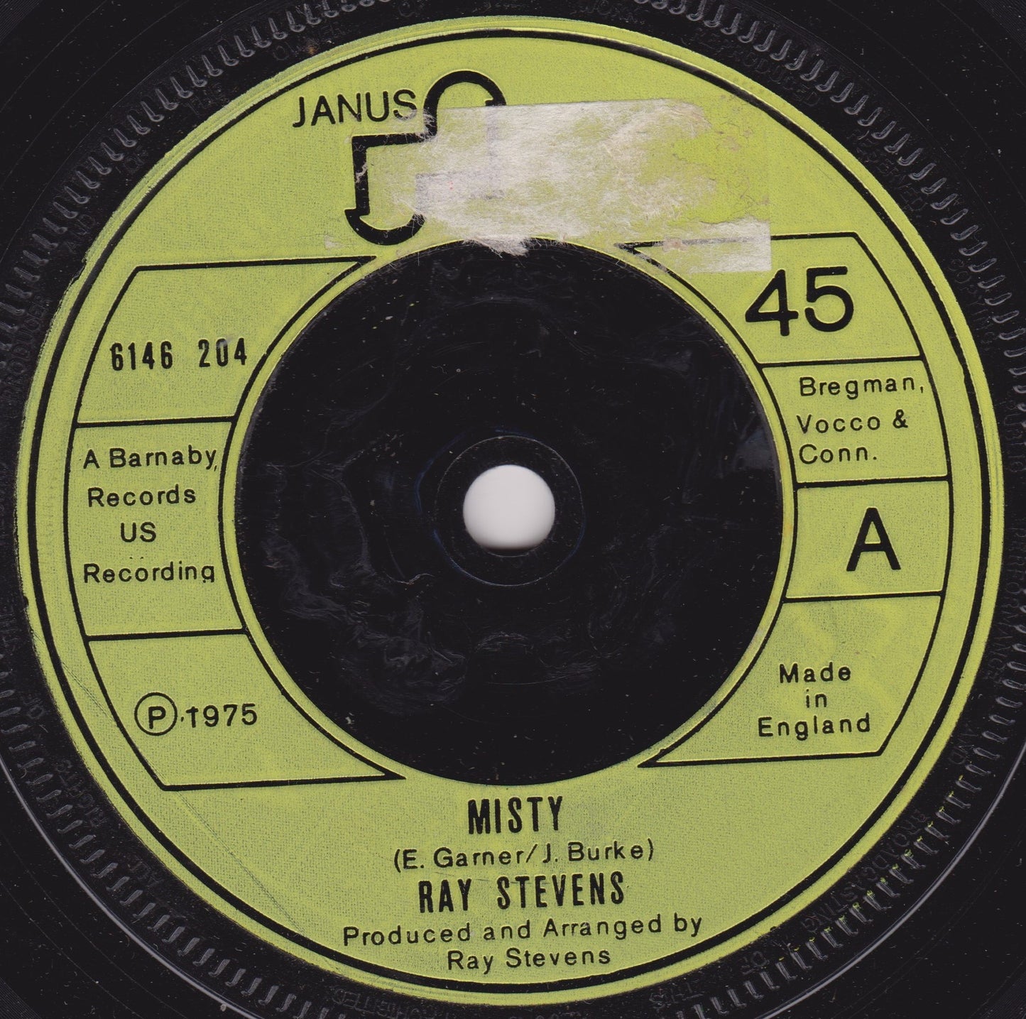 Ray Stevens – Misty (Janus, 1975) 7" vinyl single VG/-