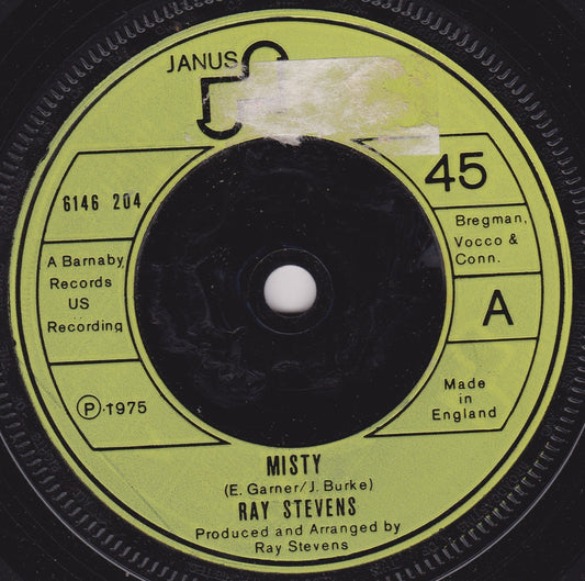 Ray Stevens – Misty (Janus, 1975) 7" vinyl single VG/-