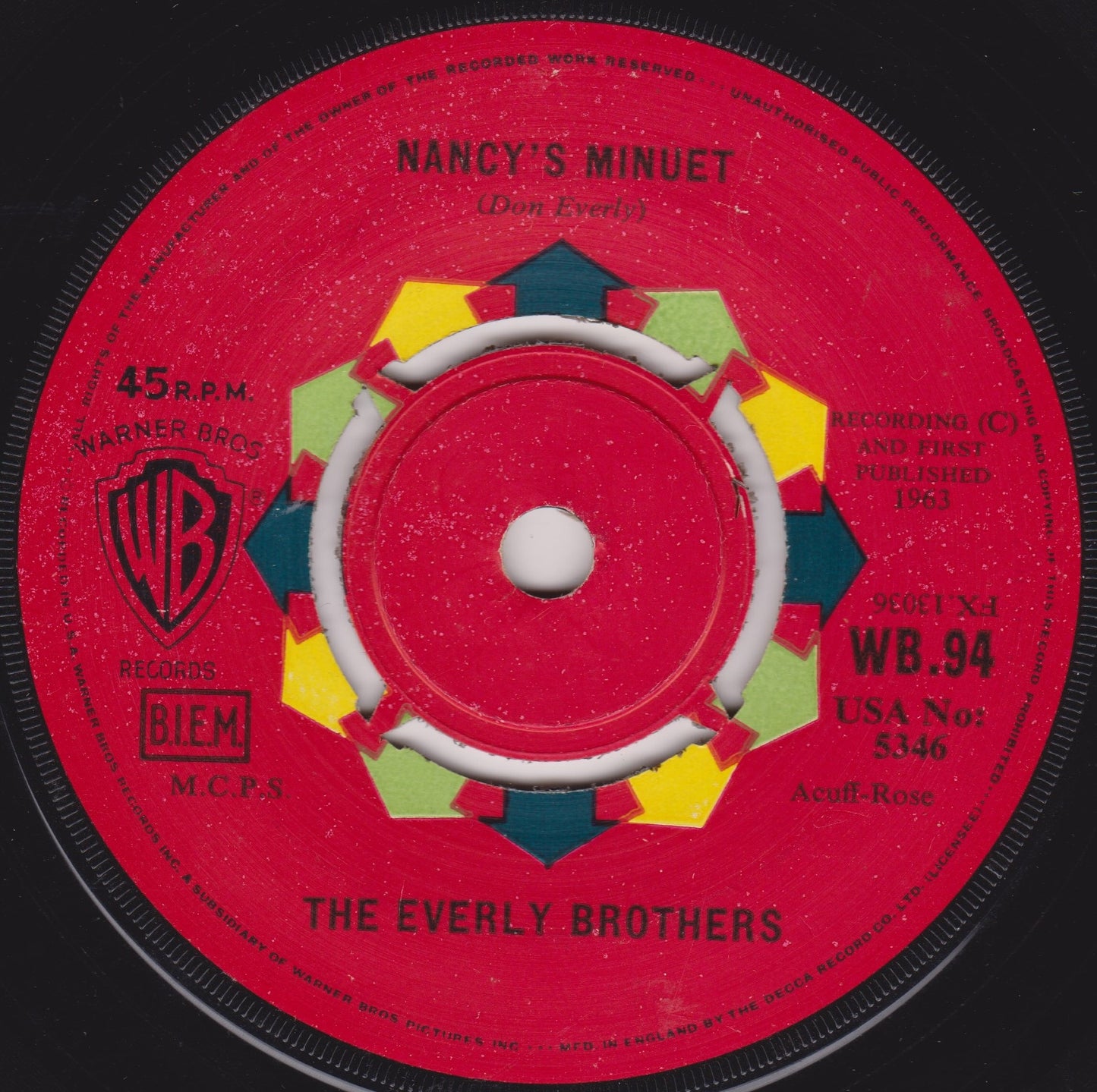 The Everly Brothers – (So It Was… So It Is) So It Always Will Be 7" vinyl G+/-