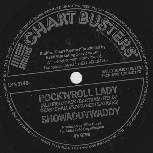 Showaddywaddy / Sweet Sensation – Rock 'N' Roll Lady / Sad Sweet Dreamer (Smiths Crisps 1975) 7" flexi-disc VG
