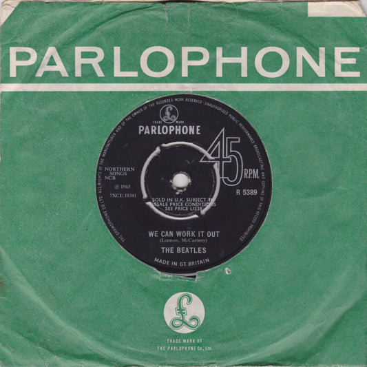 The Beatles ‎– We Can Work It Out / Day Tripper (Parlophone 1966) 7" vinyl single VG/-